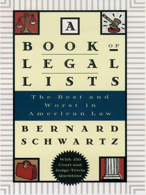cover image of A Book of Legal Lists